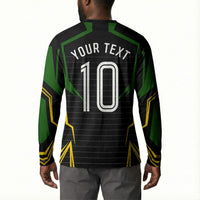 Personalized Jamaica Cricket Lion Mascot Button Sweatshirt Kingsmen Royal King Batsman Sport