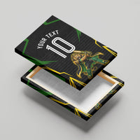 Personalized Jamaica Cricket Lion Mascot Canvas Wall Art Kingsmen Royal King Batsman Sport