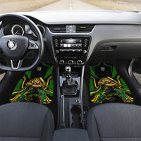 Personalized Jamaica Cricket Lion Mascot Car Mats Kingsmen Royal King Batsman Sport