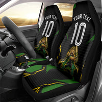 Personalized Jamaica Cricket Lion Mascot Car Seat Cover Kingsmen Royal King Batsman Sport