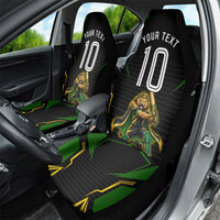 Personalized Jamaica Cricket Lion Mascot Car Seat Cover Kingsmen Royal King Batsman Sport