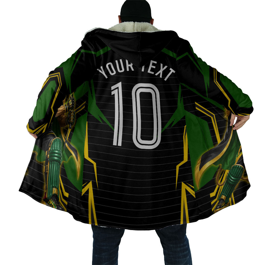 Personalized Jamaica Cricket Lion Mascot Cloak Kingsmen Royal King Batsman Sport