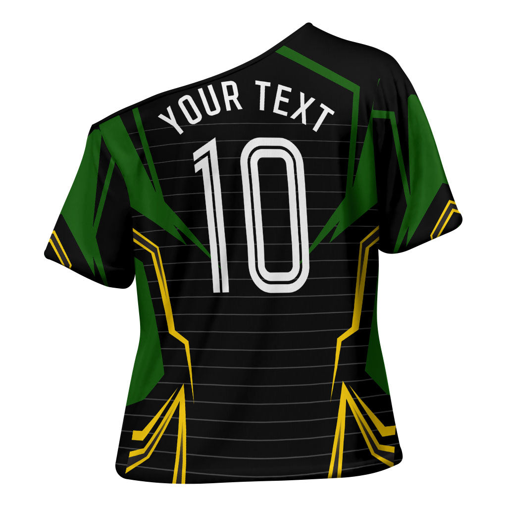 Personalized Jamaica Cricket Lion Mascot Cross Shoulder Shirt Kingsmen Royal King Batsman Sport
