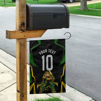 Personalized Jamaica Cricket Lion Mascot Garden Flag Kingsmen Royal King Batsman Sport