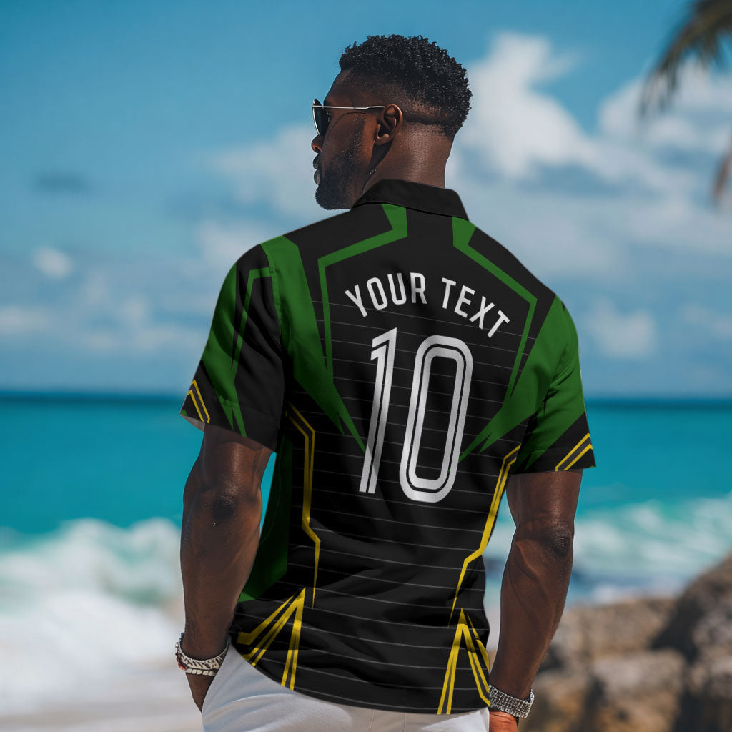 Personalized Jamaica Cricket Lion Mascot Hawaiian Shirt Kingsmen Royal King Batsman Sport