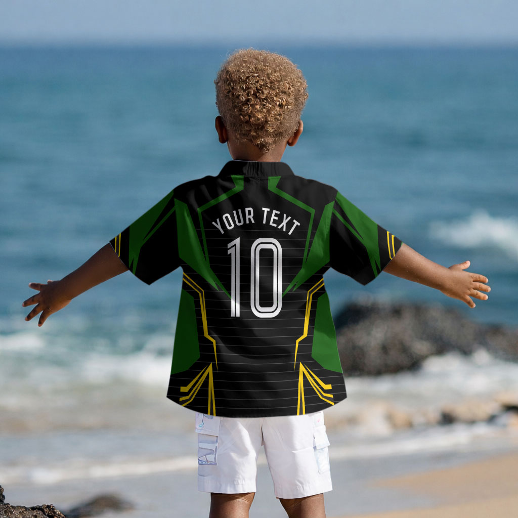 Personalized Jamaica Cricket Lion Mascot Kid Hawaiian Shirt Kingsmen Royal King Batsman Sport