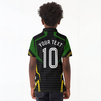 Personalized Jamaica Cricket Lion Mascot Kid Polo Shirt Kingsmen Royal King Batsman Sport