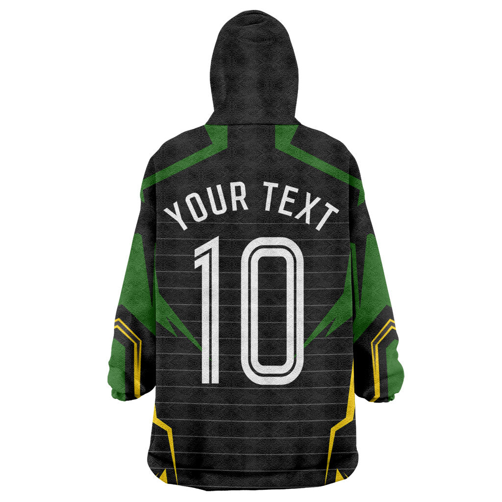 Personalized Jamaica Cricket Lion Mascot Kid Wearable Blanket Hoodie Kingsmen Royal King Batsman Sport