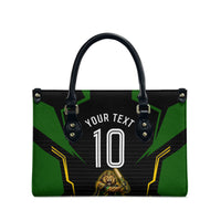 Personalized Jamaica Cricket Lion Mascot Leather Bag Kingsmen Royal King Batsman Sport