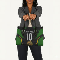 Personalized Jamaica Cricket Lion Mascot Leather Bag Kingsmen Royal King Batsman Sport