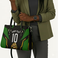 Personalized Jamaica Cricket Lion Mascot Leather Bag Kingsmen Royal King Batsman Sport