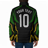 Personalized Jamaica Cricket Lion Mascot Padded Jacket Kingsmen Royal King Batsman Sport
