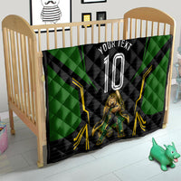 Personalized Jamaica Cricket Lion Mascot Quilt Kingsmen Royal King Batsman Sport