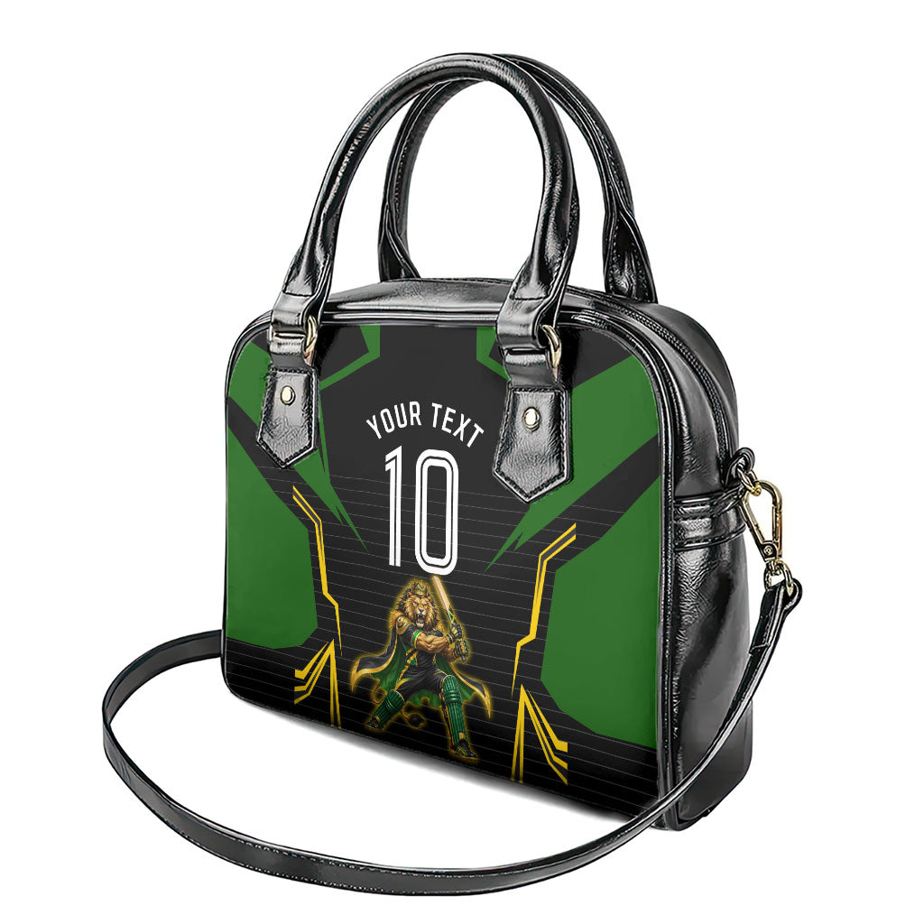 Personalized Jamaica Cricket Lion Mascot Shoulder Handbag Kingsmen Royal King Batsman Sport