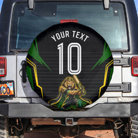 Personalized Jamaica Cricket Lion Mascot Spare Tire Cover Kingsmen Royal King Batsman Sport