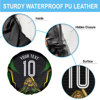 Personalized Jamaica Cricket Lion Mascot Spare Tire Cover Kingsmen Royal King Batsman Sport