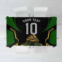 Personalized Jamaica Cricket Lion Mascot Tablecloth Kingsmen Royal King Batsman Sport