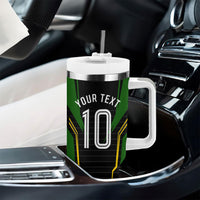 Personalized Jamaica Cricket Lion Mascot Tumbler With Handle Kingsmen Royal King Batsman Sport