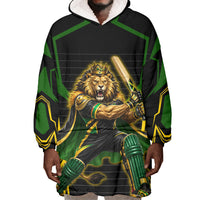 Personalized Jamaica Cricket Lion Mascot Wearable Blanket Hoodie Kingsmen Royal King Batsman Sport