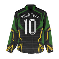 Personalized Jamaica Cricket Lion Mascot Women Casual Shirt Kingsmen Royal King Batsman Sport