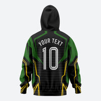 Personalized Jamaica Cricket Lion Mascot Zip Hoodie Kingsmen Royal King Batsman Sport