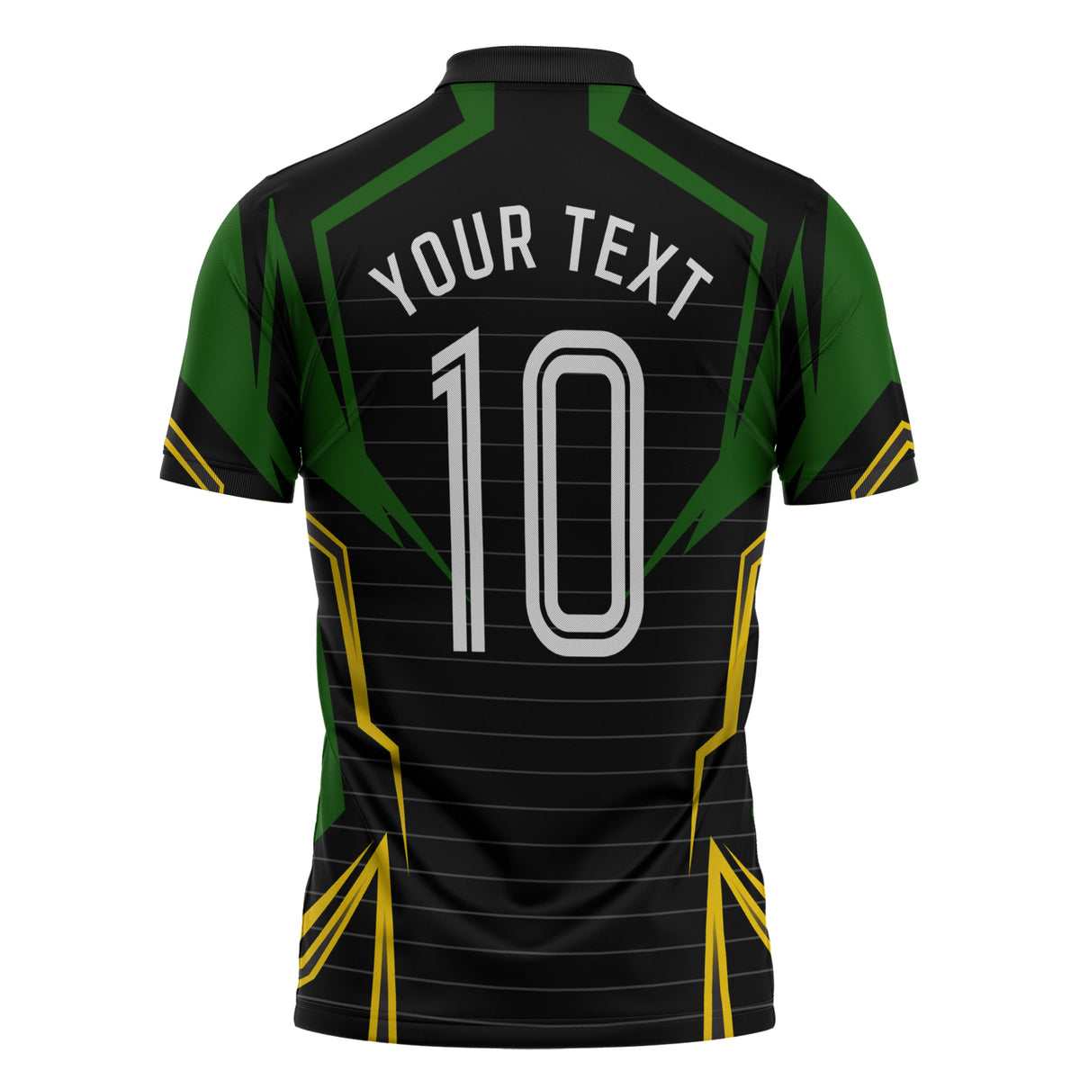 Personalized Jamaica Cricket Lion Mascot Zipper Polo Shirt Kingsmen Royal King Batsman Sport