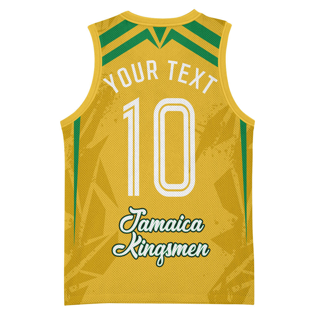 Personalized Jamaica Kingsmen Cricket Lion Basketball Jersey Royal King Batsman Sports Graphic Art