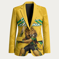 Personalized Jamaica Kingsmen Cricket Lion Blazer Royal King Batsman Sports Graphic Art