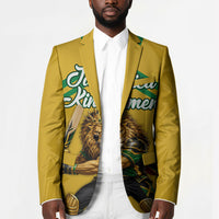Personalized Jamaica Kingsmen Cricket Lion Blazer Royal King Batsman Sports Graphic Art