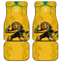 Personalized Jamaica Kingsmen Cricket Lion Car Mats Royal King Batsman Sports Graphic Art