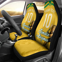 Personalized Jamaica Kingsmen Cricket Lion Car Seat Cover Royal King Batsman Sports Graphic Art