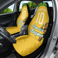 Personalized Jamaica Kingsmen Cricket Lion Car Seat Cover Royal King Batsman Sports Graphic Art