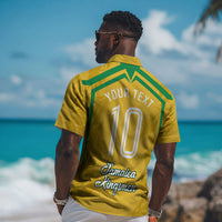Personalized Jamaica Kingsmen Cricket Lion Hawaiian Shirt Royal King Batsman Sports Graphic Art