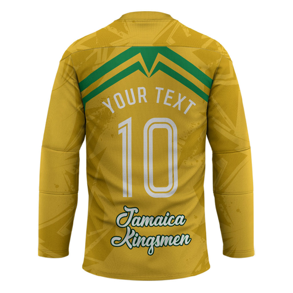 Personalized Jamaica Kingsmen Cricket Lion Hockey Jersey Royal King Batsman Sports Graphic Art