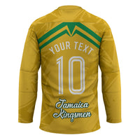 Personalized Jamaica Kingsmen Cricket Lion Hockey Jersey Royal King Batsman Sports Graphic Art