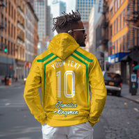 Personalized Jamaica Kingsmen Cricket Lion Hoodie Royal King Batsman Sports Graphic Art