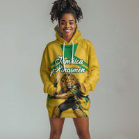 Personalized Jamaica Kingsmen Cricket Lion Hoodie Dress Royal King Batsman Sports Graphic Art