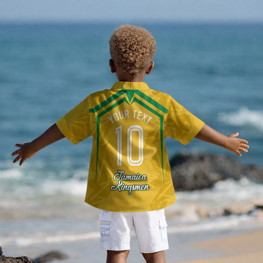 Personalized Jamaica Kingsmen Cricket Lion Kid Hawaiian Shirt Royal King Batsman Sports Graphic Art