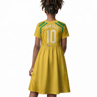 Personalized Jamaica Kingsmen Cricket Lion Kid Short Sleeve Dress Royal King Batsman Sports Graphic Art