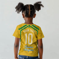 Personalized Jamaica Kingsmen Cricket Lion Kid T shirt Royal King Batsman Sports Graphic Art