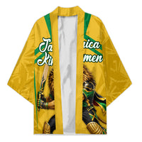 Personalized Jamaica Kingsmen Cricket Lion Kimono Royal King Batsman Sports Graphic Art