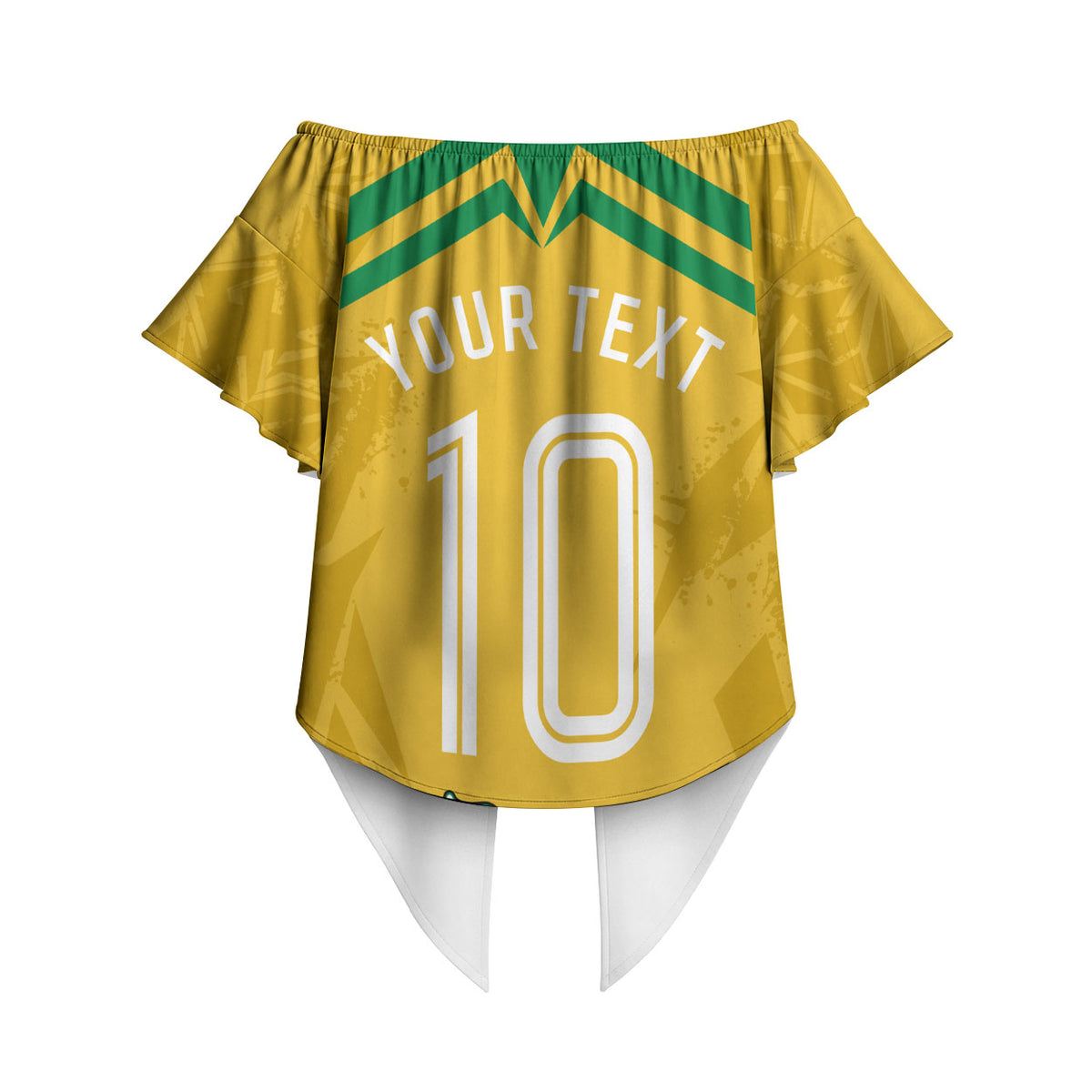 Personalized Jamaica Kingsmen Cricket Lion Off Shoulder Wrap Waist Top Royal King Batsman Sports Graphic Art