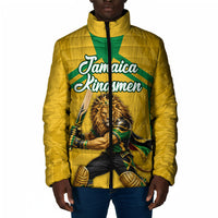 Personalized Jamaica Kingsmen Cricket Lion Padded Jacket Royal King Batsman Sports Graphic Art
