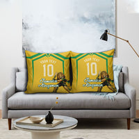 Personalized Jamaica Kingsmen Cricket Lion Pillow Cover Royal King Batsman Sports Graphic Art