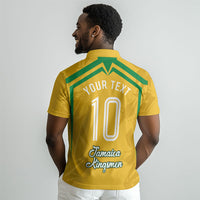 Personalized Jamaica Kingsmen Cricket Lion Polo Shirt Royal King Batsman Sports Graphic Art