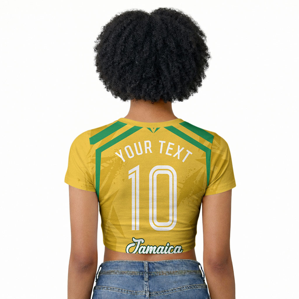 Personalized Jamaica Kingsmen Cricket Lion Raglan Cropped T shirt Royal King Batsman Sports Graphic Art