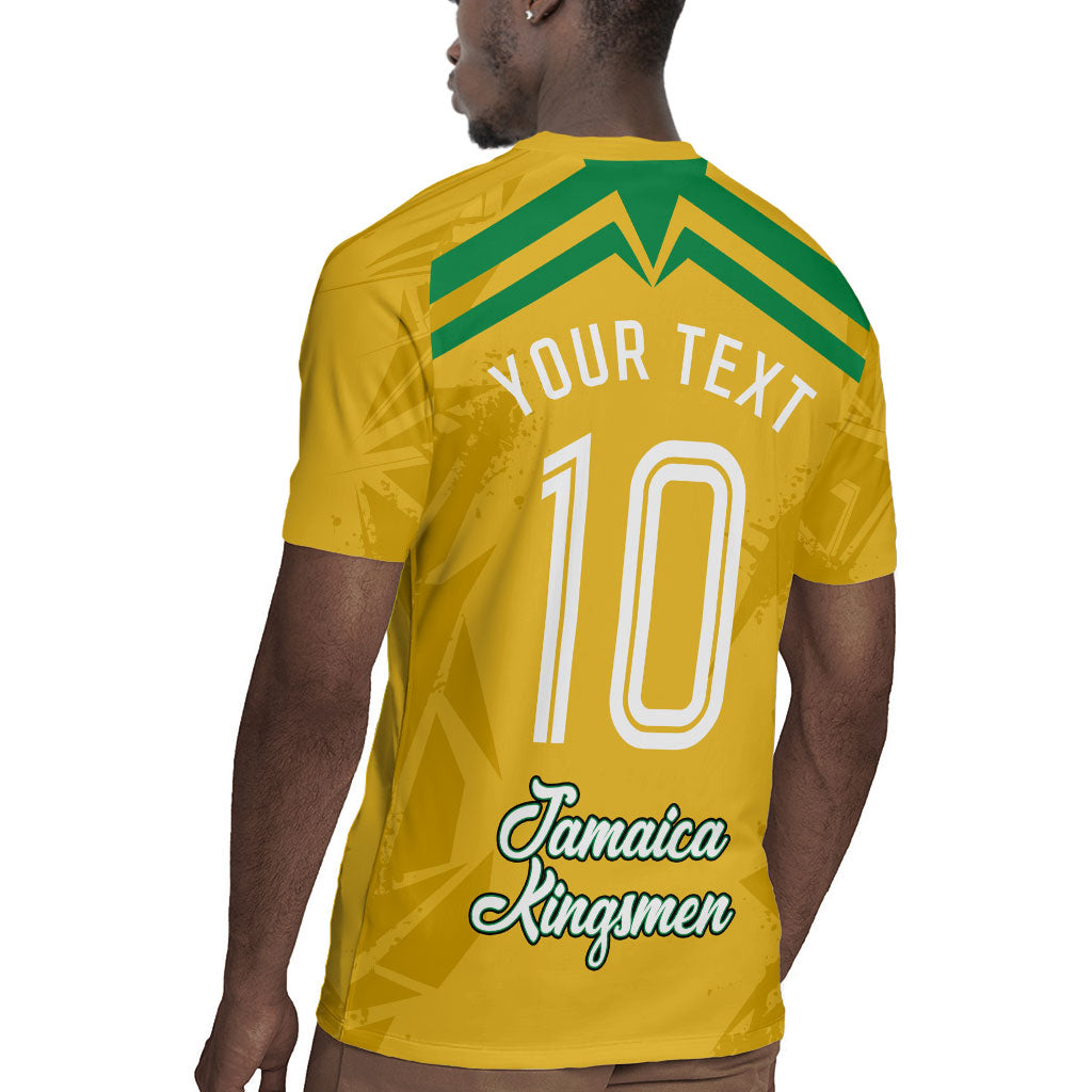 Personalized Jamaica Kingsmen Cricket Lion Rugby Jersey Royal King Batsman Sports Graphic Art