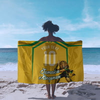 Personalized Jamaica Kingsmen Cricket Lion Sarong Royal King Batsman Sports Graphic Art
