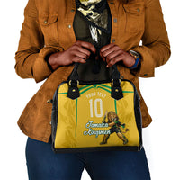 Personalized Jamaica Kingsmen Cricket Lion Shoulder Handbag Royal King Batsman Sports Graphic Art