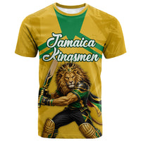 Personalized Jamaica Kingsmen Cricket Lion T shirt Royal King Batsman Sports Graphic Art